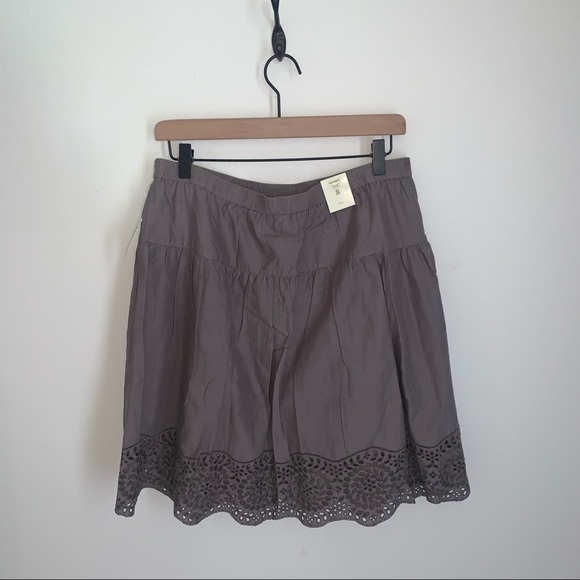 NWT OLD NAVY Gray Tan Embroidered Skirt Small - Picture 5 of 12